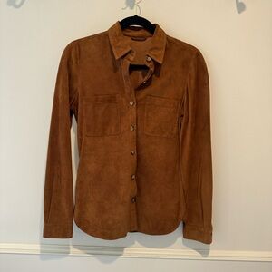 100% Goat Suede Button Down
